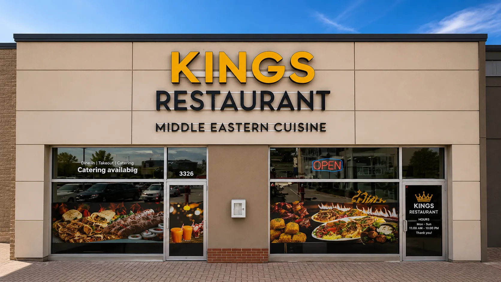 King's Restaurant Portage Avenue Middle Eastern shawarma restaurant and hookah lounge in Winnipeg